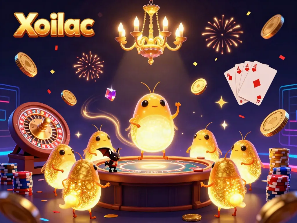 Xoilac offers a lively casino experience with glowworms lighting up games and cascading winnings.