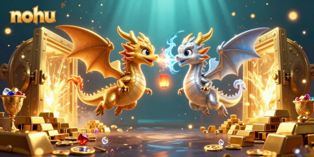 Nohu offers exciting online gambling scenes with dragons, treasures, and dynamic energy.