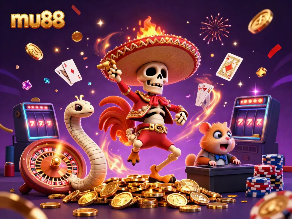 Experience winning gameplay with mu88's vibrant casino scene full of excitement and dynamic elements.