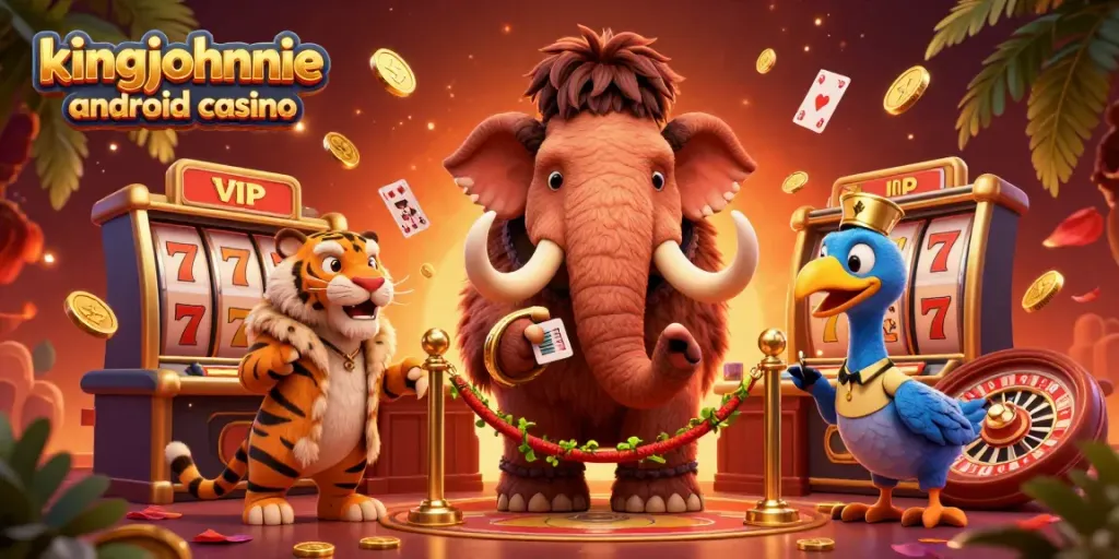 Experience the kingjohnnie android casino with vibrant characters and dynamic gaming elements.