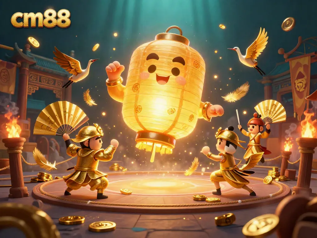 Join the excitement at cm88 casino with vibrant golden lantern spirit and gaming action.