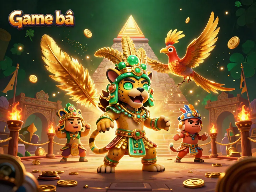 Engage in Game bài with exciting 3D characters and dynamic casino elements in a vibrant scene.