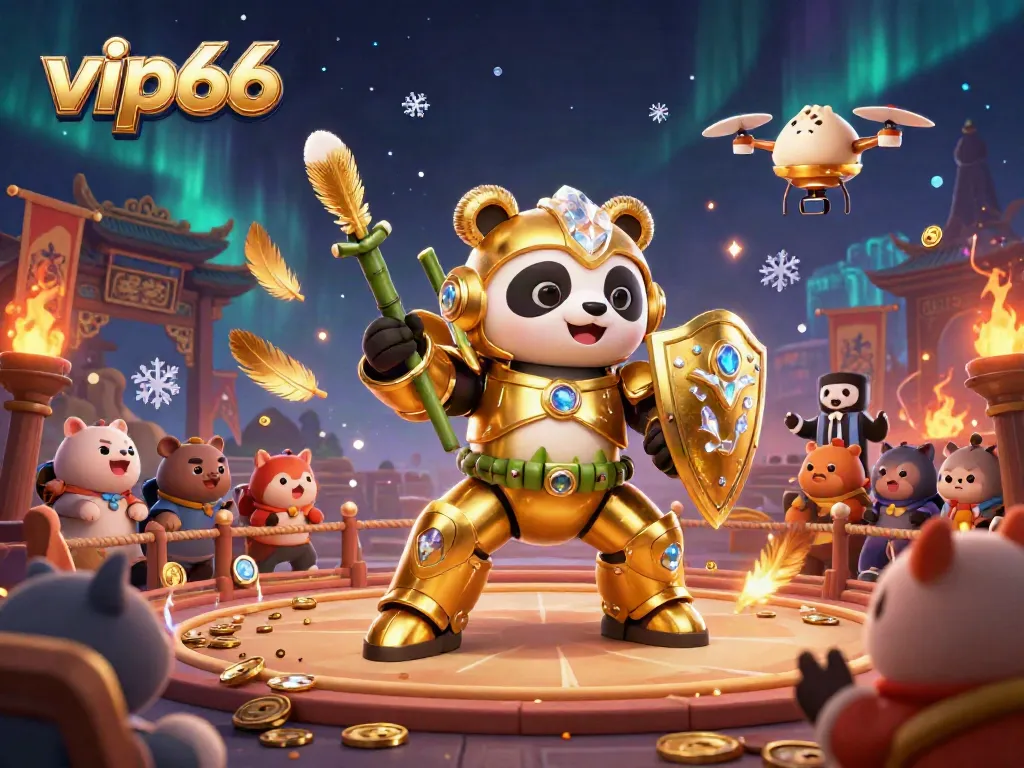 Experience the excitement of vip66 in a vibrant 3D casino arena with dynamic gaming elements.
