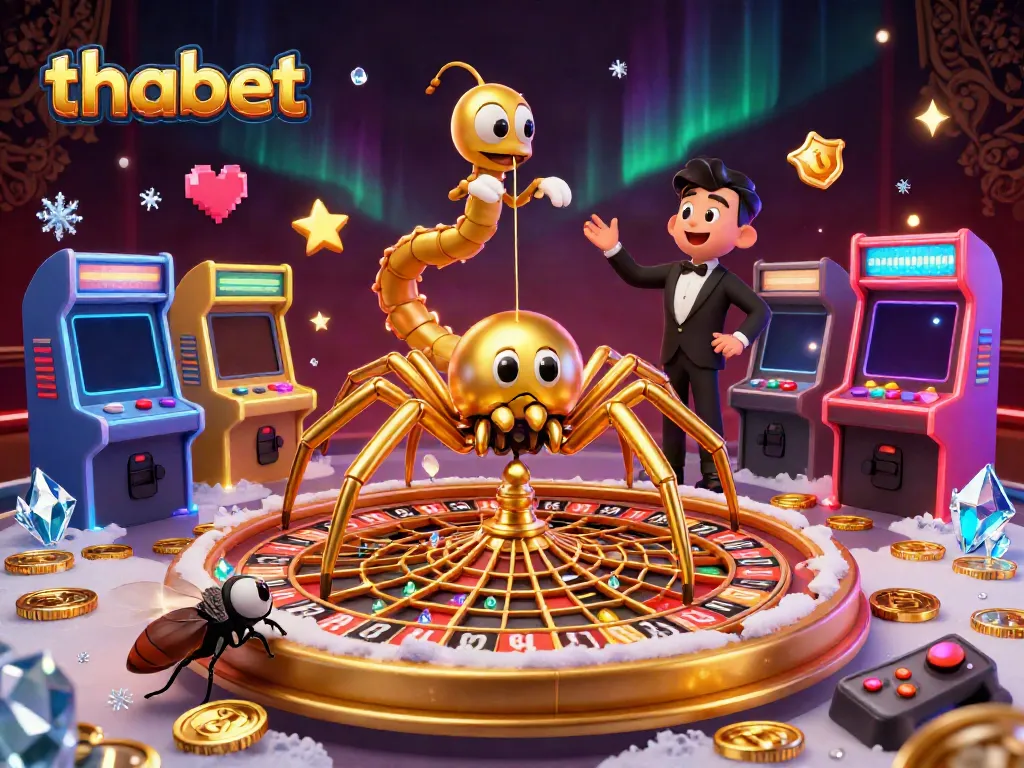 Experience thrilling bets at thabet while navigating the vibrant casino atmosphere filled with colorful arcade elements.