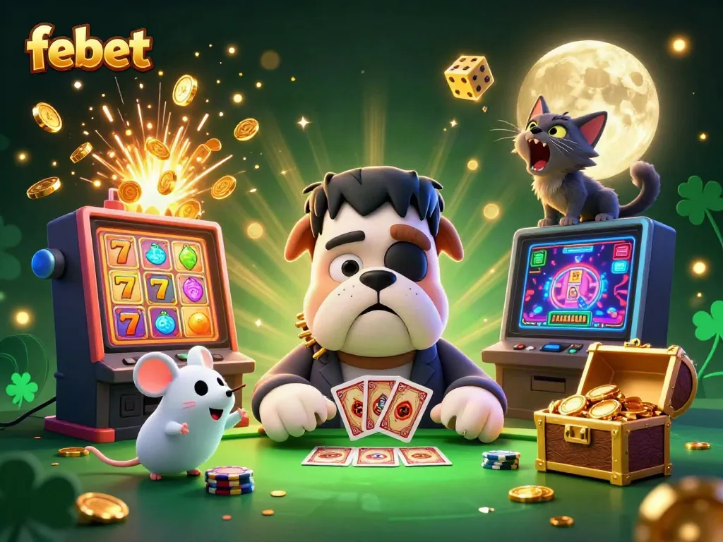 Experience a thrilling casino adventure with febet, featuring playful characters and vibrant game elements.